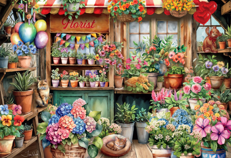 Tom Wood: The Flower Shop 2000 Piece Puzzle