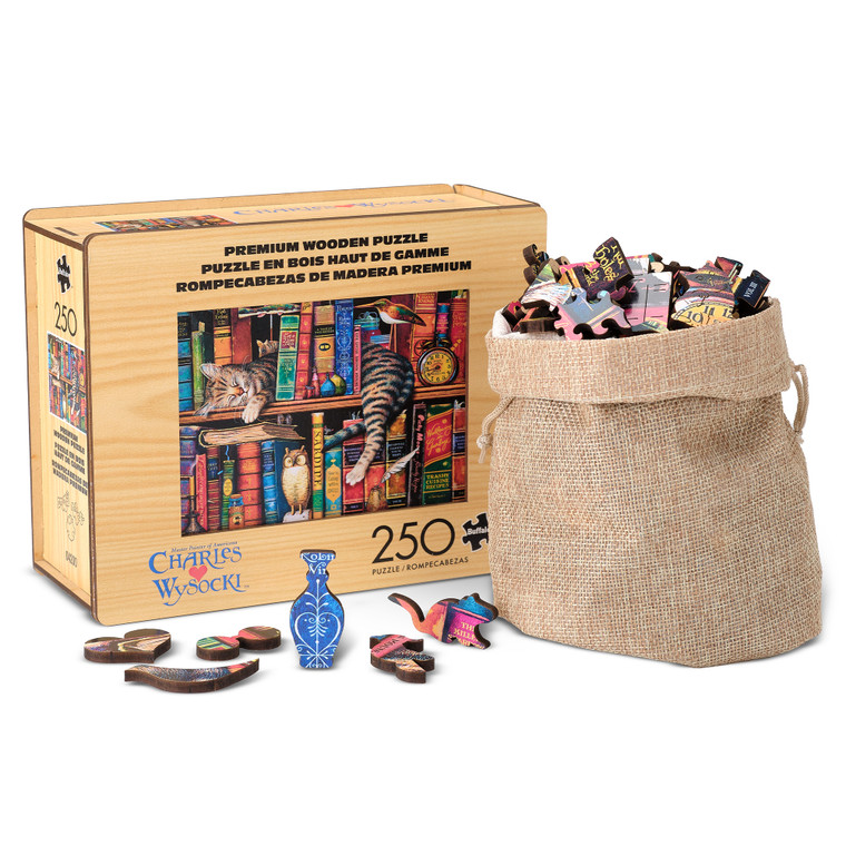 Wood Puzzle: Charles Wysocki: Frederick the Literate-Whimsy Pieces 250 Piece Puzzle
