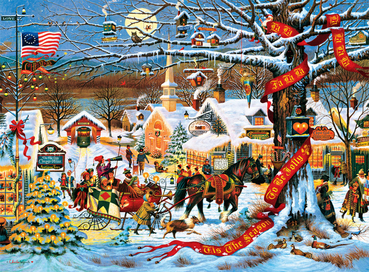 Charles Wysocki:  Holiday Small Town Christmas 1000 Piece Puzzle