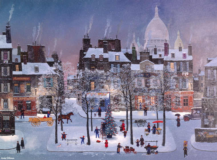 Michel Delacroix: Christmas in Monmartre 1000 Piece Puzzle