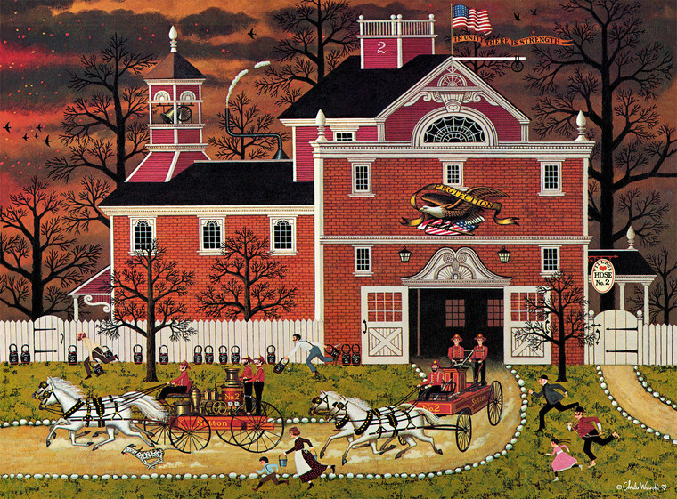 Charles Wysocki: Fire! 1000 Piece Puzzle