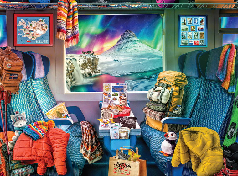 Lars Stewart: Night & Day: Iceland Train Journey 1000 Piece Puzzle