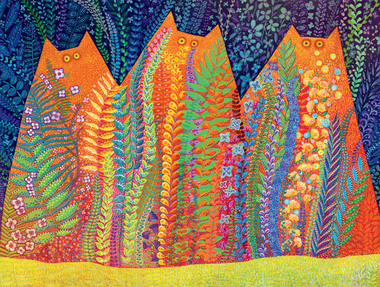 Cats: Three Cats in the Garden 750 Piece puzzle