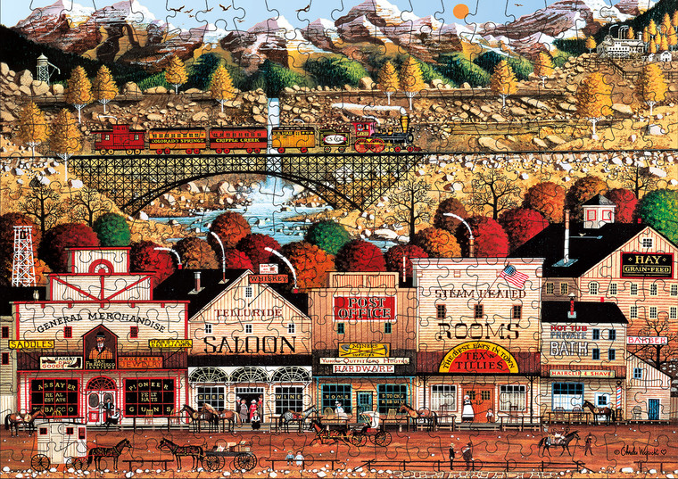 Charles Wysocki: Sleepy Town West 300 Piece Puzzle