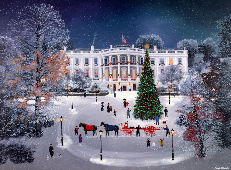 Michel Delacroix: The White House in the Snow 1000 Piece Puzzle